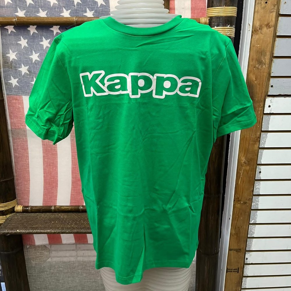 NWOT Kappa T-Shirt Green Unisex L Short Sleeve Logo Graphic Tee Streetwear